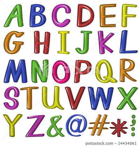Candy fontstyle of the letters Candy fontstyle of the letters 14434861