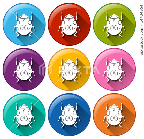 Round icons with bugs 14434954