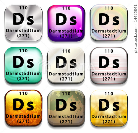 A periodic table button showing Darmstadtium 14435041
