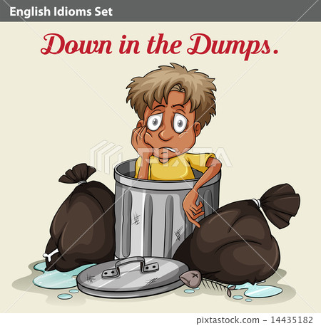 A trashbin with a boy 14435182