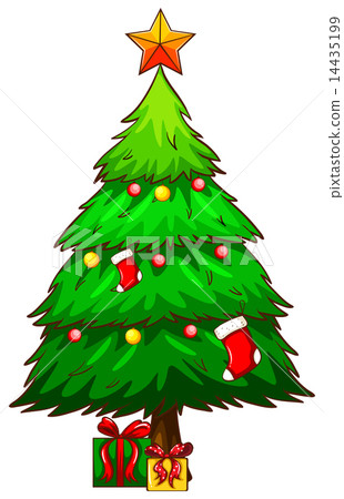 A simple sketch of a christmas tree 14435199