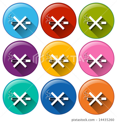 Buttons with no smoking signs 14435260