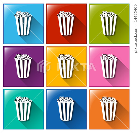 Icons with popcorns 14435409