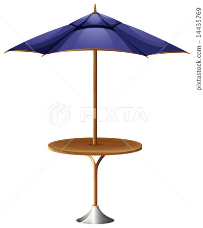 A table with an umbrella 14435769