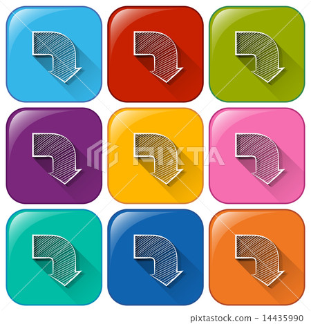 Rounded buttons with arrows Rounded buttons with arrows 14435990