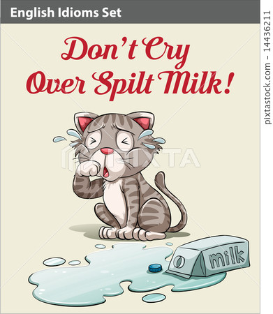Don't cry over spilt milk idiom Don't cry over spilt milk idiom 14436211