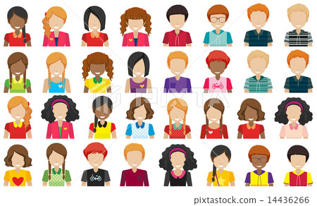 Group of people without faces Group of people without faces 14436266