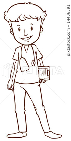 A simple sketch of a male doctor A simple sketch of a male doctor 14436391