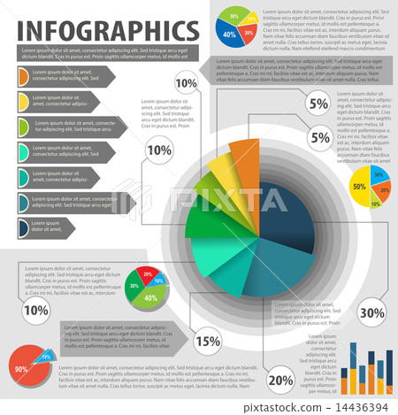An infographic showing a pie graph 14436394