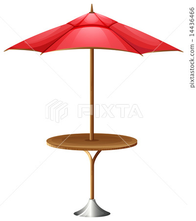 A table with an umbrella A table with an umbrella 14436466