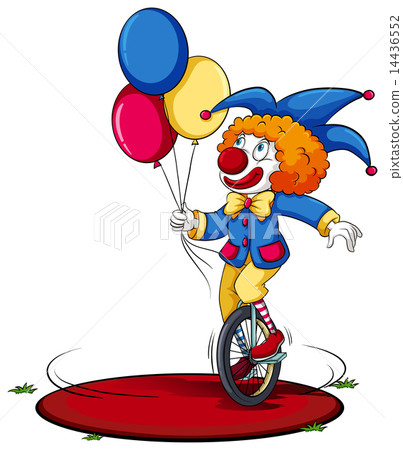 A clown running around in circle 14436552
