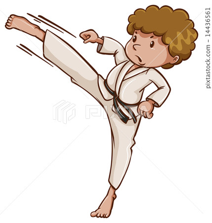 A simple drawing of a martial arts expert 14436561