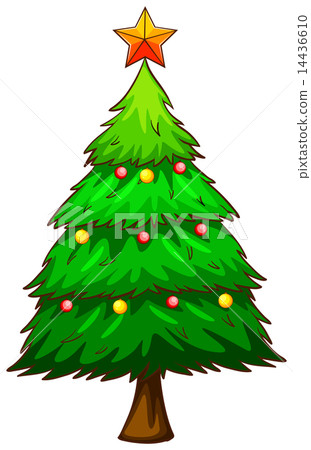 A simple sketch of a christmas tree A simple sketch of a christmas tree 14436610