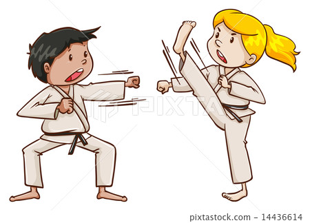 Kids doing martial arts Kids doing martial arts 14436614