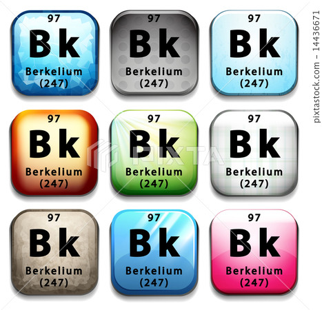 A button showing the element Berkelium 14436671