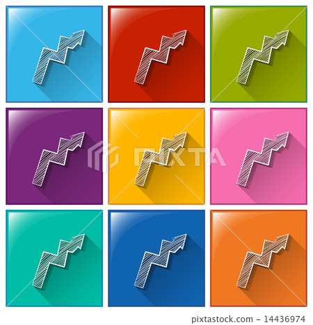 Square buttons with arrows Square buttons with arrows 14436974