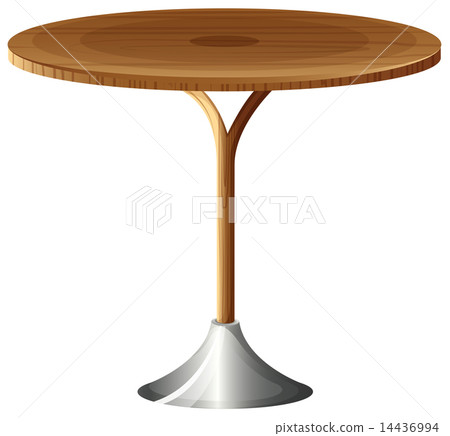 A wooden round table 14436994