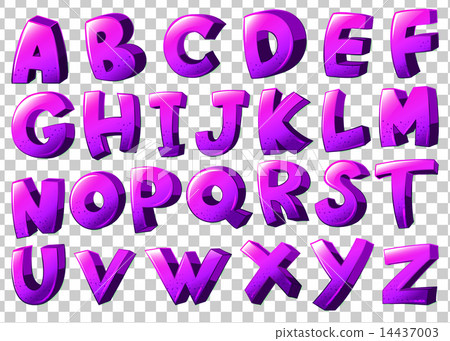 Purple letters of the alphabet Purple letters of the alphabet 14437003