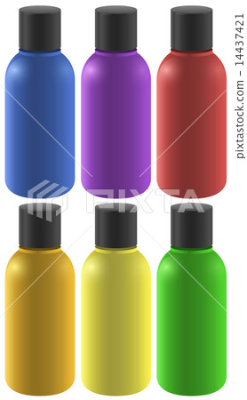 Six colourful bottles Six colourful bottles 14437421