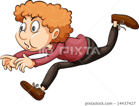 A boy running through the hoop A boy running through the hoop 14437427