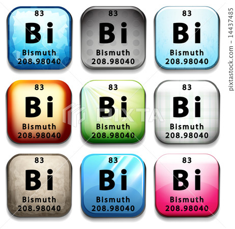 An icon with the chemical element Bismuth 14437485