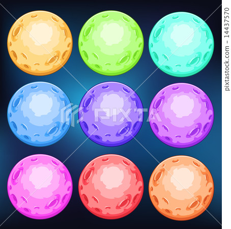Group of colourful planets Group of colourful planets 14437570