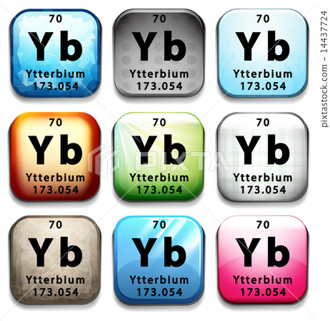 A button with the chemical Ytterbium A button with the chemical Ytterbium 14437724
