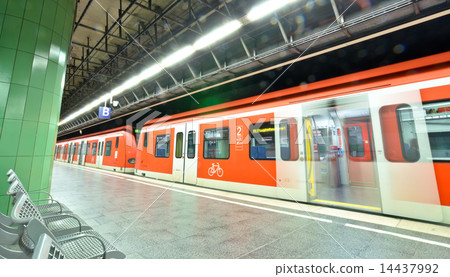 subway station with a train in Munich, Germany subway station with a train in Munich, Germany 14437992