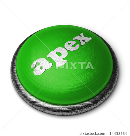 apex word on green button isolated on white 14438584
