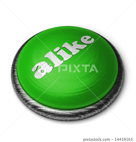 alike word on green button isolated on white alike word on green button isolated on white 14439163
