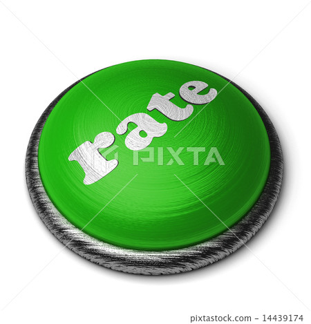 rate word on green button isolated on white 14439174