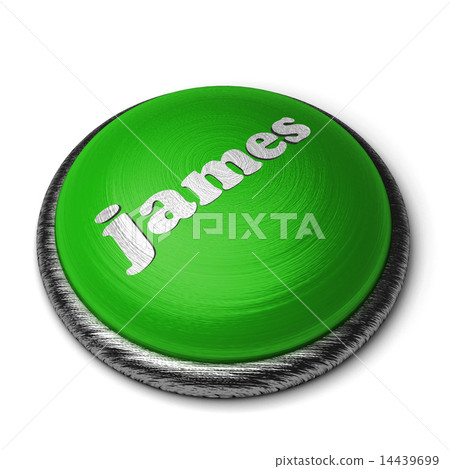 james word on green button isolated on white 14439699