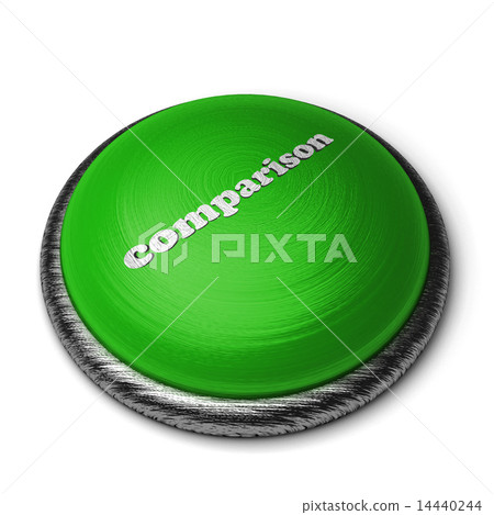 comparison word on green button isolated on white comparison word on green button isolated on white 14440244