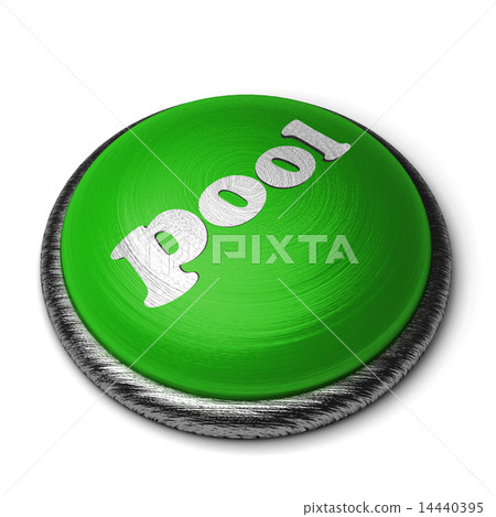 pool word on green button isolated on white pool word on green button isolated on white 14440395