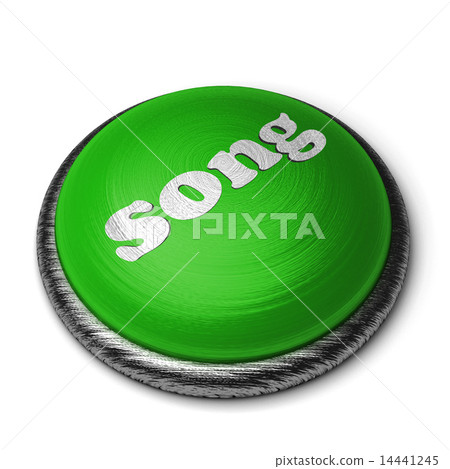 song word on green button isolated on white song word on green button isolated on white 14441245