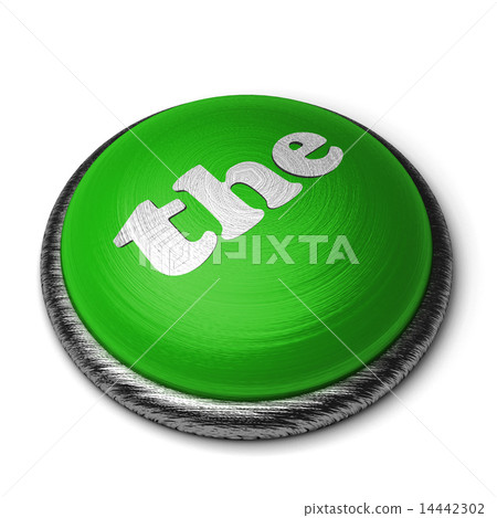 the word on green button isolated on white the word on green button isolated on white 14442302