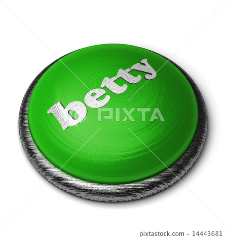 betty word on green button isolated on white 14443681