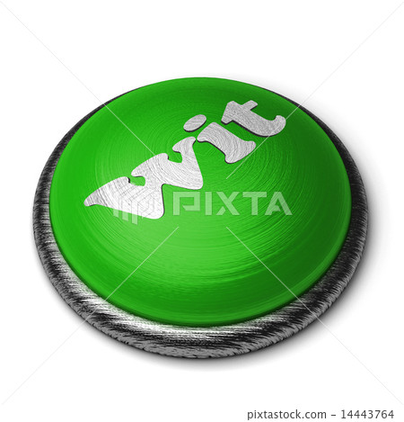 wit word on green button isolated on white 14443764