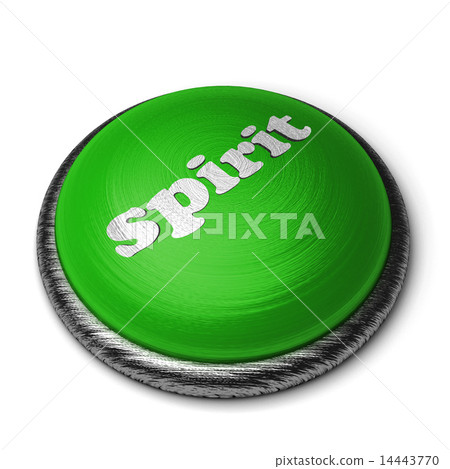 spirit word on green button isolated on white 14443770