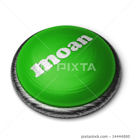 moan word on green button isolated on white 14444800