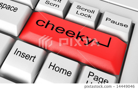 cheeky word on white keyboard 14449046