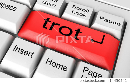 trot word on white keyboard 14450341