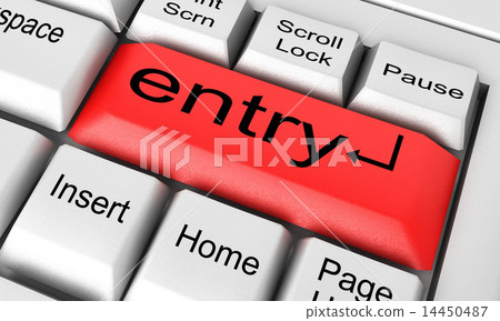 entry word on white keyboard entry word on white keyboard 14450487