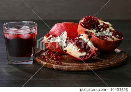 pomegranate juice and Red pomegranate fruit pomegranate juice and Red pomegranate fruit 14455868