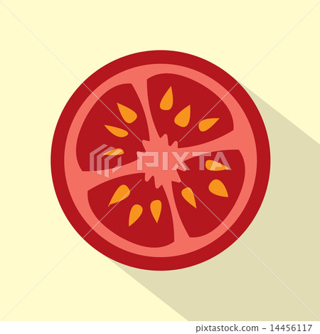 Flat Design Tomato Icon 14456117