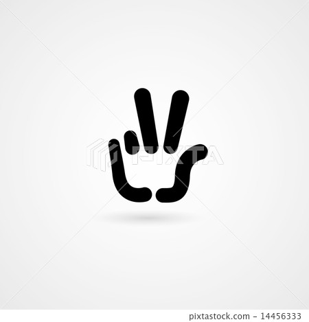 hand icon victory hand icon victory 14456333