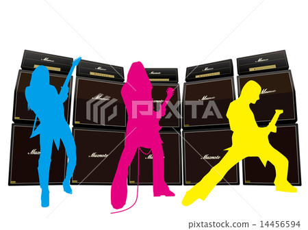 Guitar amp and guitarist set 14456594