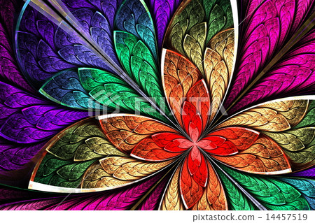 Beautiful multicolored fractal flower Beautiful multicolored fractal flower 14457519