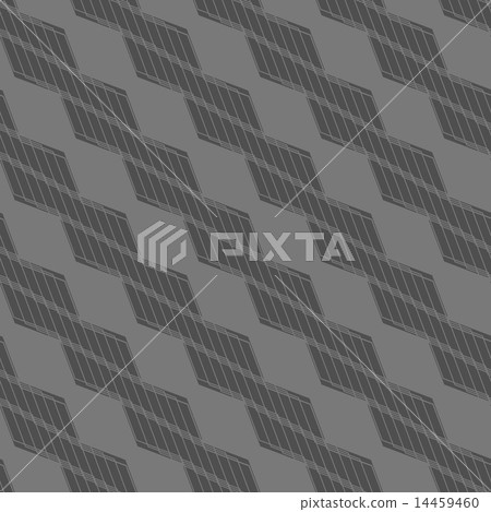 Monochrome pattern with striped black braids 14459460