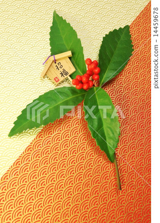 新年的背景資料·佛教電子郵件給Senryou回垂直位置·明信片對應比率 14459678